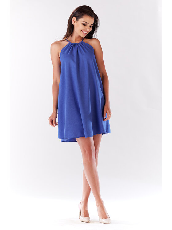 Infinite You Infinite You Sukienka letnia M133 Niebieski Basic Fit