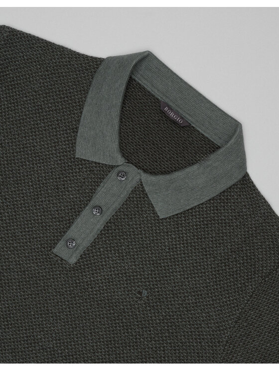 Borgio Borgio Polo dubino_z Zielony Classic Fit