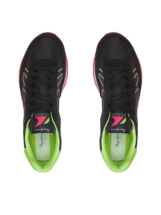 Pepe Jeans Pepe Jeans Sneakersy Brit Neon W PLS40011 Černá