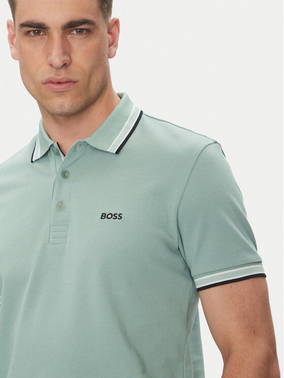 BOSS BOSS Polo marškinėliai Paddy 50469055 Žalia Regular Fit