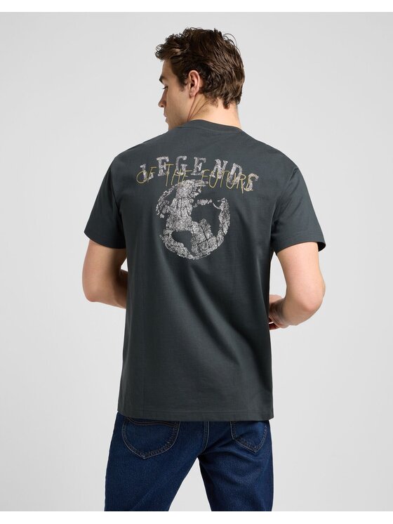 Lee Lee T-shirt RELAXED GRAPHIC TEE Grigio Relaxed Fit