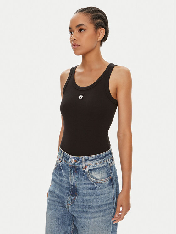 HUGO Hugo Top Datamia 50514489 Schwarz Slim Fit