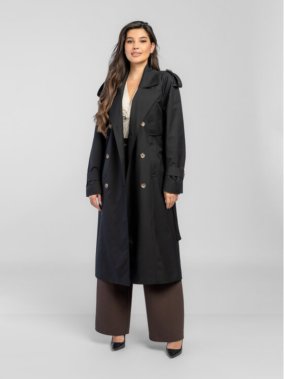 Salme Salme Trenčkot Amanda 2.0 Čierna Regular Fit