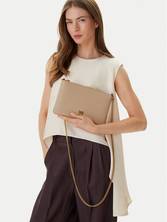 PINKO PINKO Kabelka Flat Classic AI 25-26 PCPL 100455 A0F1 Béžová
