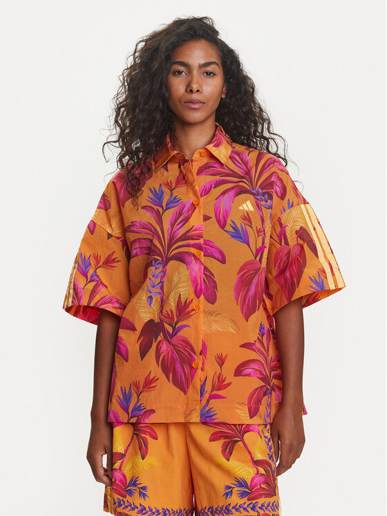 adidas adidas Marškiniai FARM Premium JD6281 Oranžinė Loose Fit
