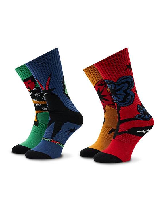 Volcom Volcom Garās zeķes Bob Mollema D6332201 Daudzkrāsains