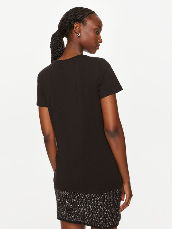 Liu Jo Sport Liu Jo Sport T-krekls TF4076 JS088 Melns Regular Fit
