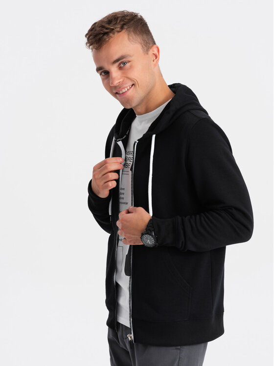 Ombre Ombre Mikina OM-SSBZ-0118 Černá Regular Fit