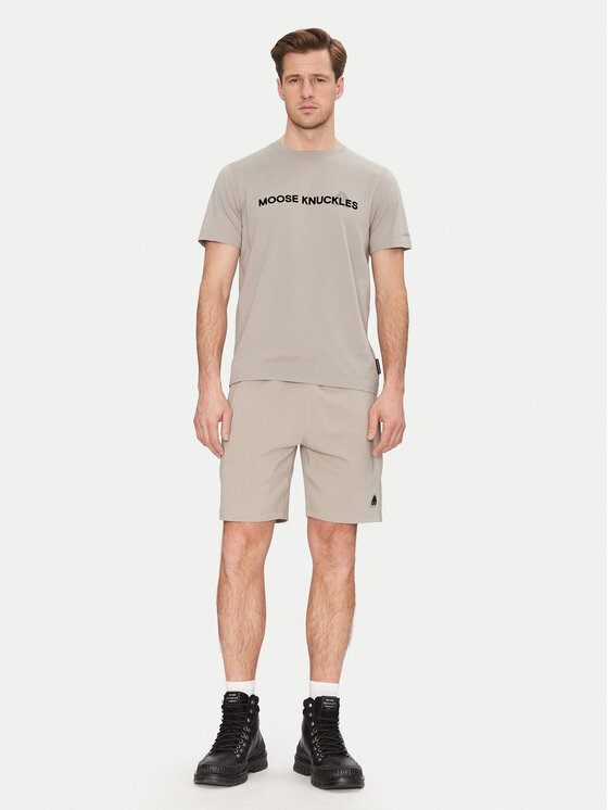 Moose Knuckles Moose Knuckles T-Shirt Conway M15MT760 Szary Regular Fit