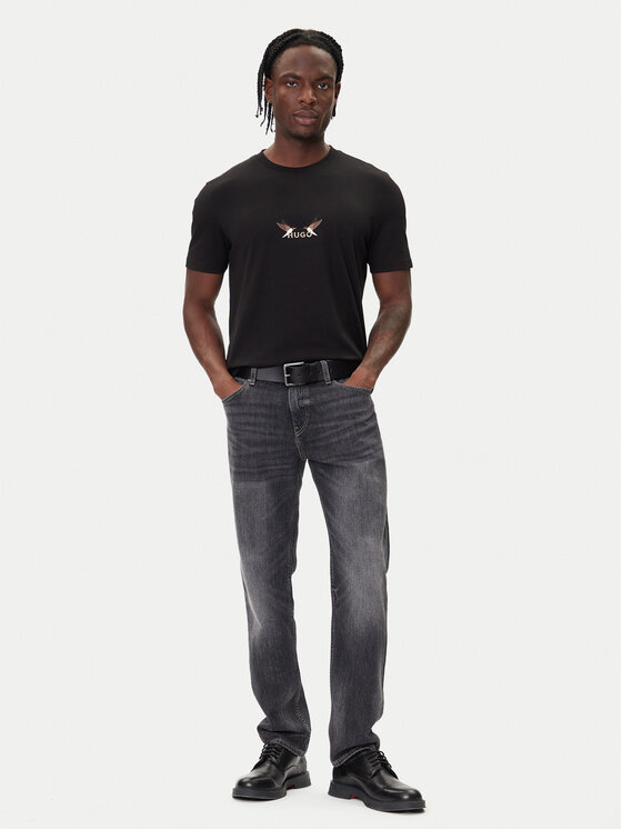 HUGO HUGO T-Shirt Dugolini 50549154 Černá Regular Fit