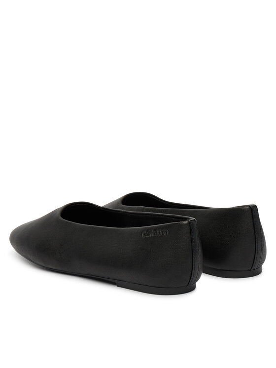 Calvin Klein Calvin Klein Balerina Round Ballerina Lth HW0HW02943 Fekete