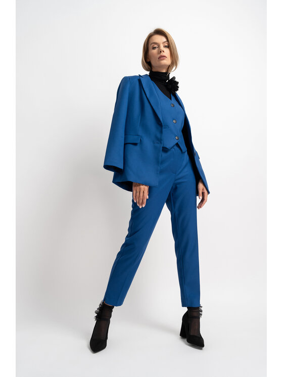 CLICK CLICK Kamizelka 7-983 Niebieski Ladies Fit