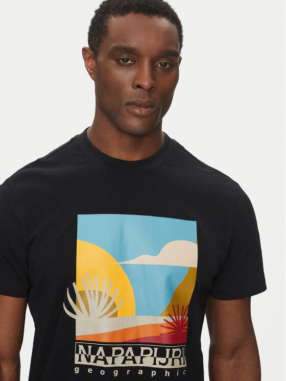 Napapijri Napapijri T-shirt S-Arbia NP0A4IE3 Crna Regular Fit