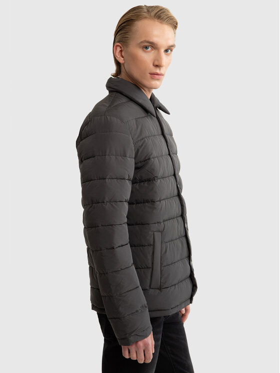 BIG STAR BIG STAR Kurtka zimowa TRINIS Szary Basic Fit