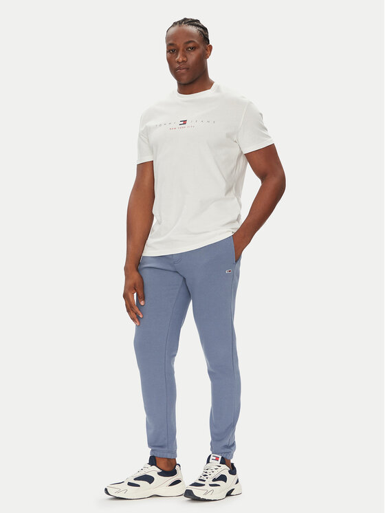 Tommy Jeans Tommy Jeans Jogginghose Flag DM0DM20473 Blau Slim Fit