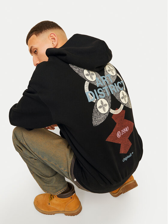 Jack&Jones Jack&Jones Majica dugih rukava Noho 12263036 Crna Oversize