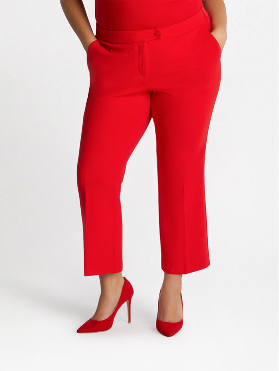 Fiorella Rubino Fiorella Rubino Pantaloni di tessuto P696L002079N016 Rosso Flare Fit