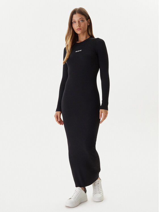 Guess Guess Trikotāžas kleita V5BK02 Z3JD2 Melns Slim Fit