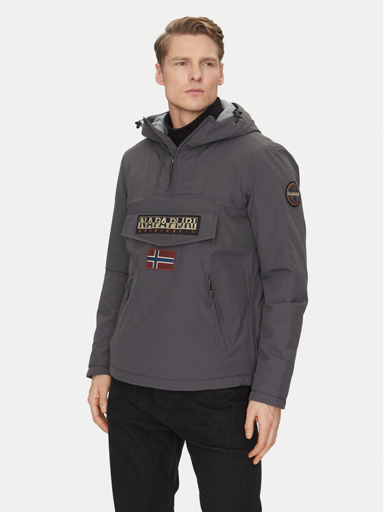 Napapijri Napapijri Bunda anorak Rainforest Pocket 2 NP0A4GMD Šedá Regular Fit