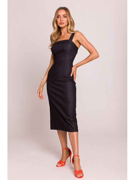 Made of Emotion Made of Emotion Sukienka letnia M843 Czarny Premium Fit