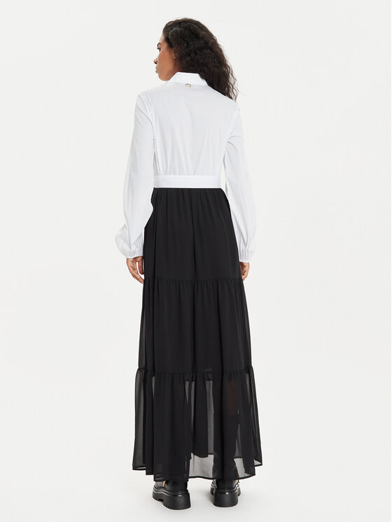 TWINSET TWINSET Φόρεμα πουκάμισο 241TF2034 Μαύρο Loose Fit