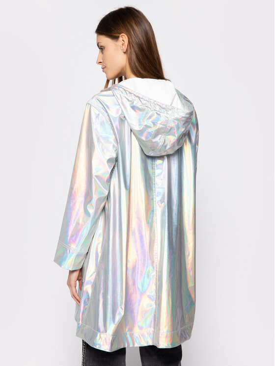 MAX&Co. MAX&Co. Cappotto di transizione Digitale 69019920 Argento Regular Fit