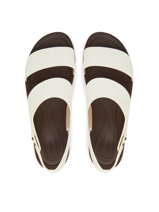 Crocs Crocs Σανδάλια Brooklyn Cork Low Wedge 211144 Εκρού