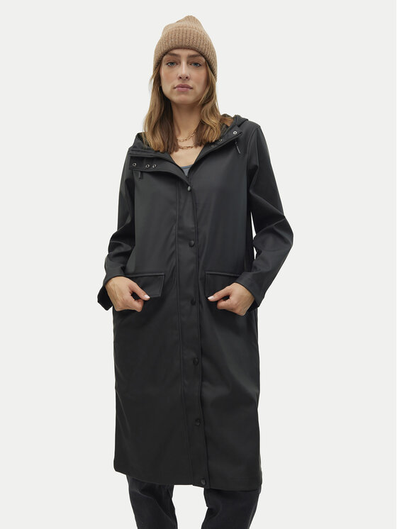 Vero Moda Vero Moda Esőkabát Malou 10320607 Fekete Regular Fit