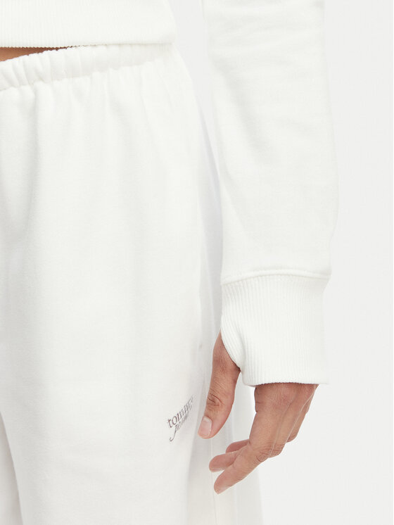 Tommy Jeans Tommy Jeans Felpa Metallic Logo DW0DW22580 Bianco Slim Fit