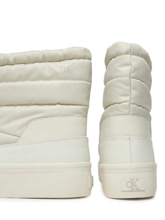 Calvin Klein Calvin Klein Laisvalaikio batai Vulc Flatf Snowboot Nylon Mix Mg YW0YW01977 Balta