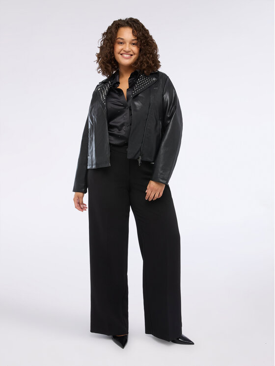 Fiorella Rubino Fiorella Rubino Spodnie materiałowe P018T005101N033 Czarny Regular Fit