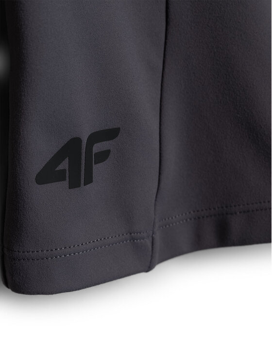 4F 4F Bluza techniczna BASIC+ Szary ciemny Slim Fit
