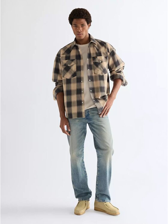 Wrangler Wrangler Koszula WESTERN SHIRT Brązowy Relaxed Fit
