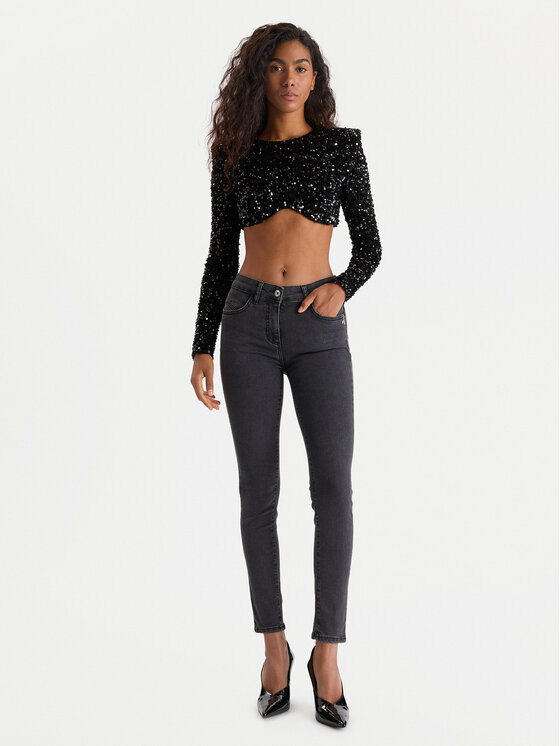 Patrizia Pepe Patrizia Pepe Jeans hlače CP0509/D1HIN-K428 Črna Slim Fit
