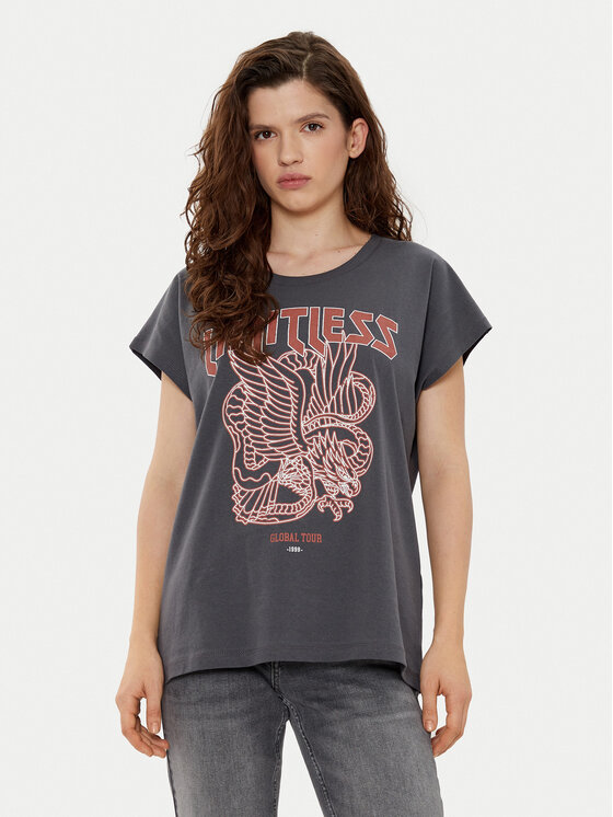JJXX JJXX T-Shirt Wilma 12274694 Šedá Boxy Fit