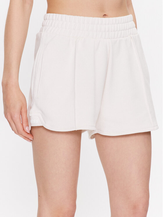 Guess Športové kraťasy Dalya V3GD07 KAIJ1 Béžová Loose Fit