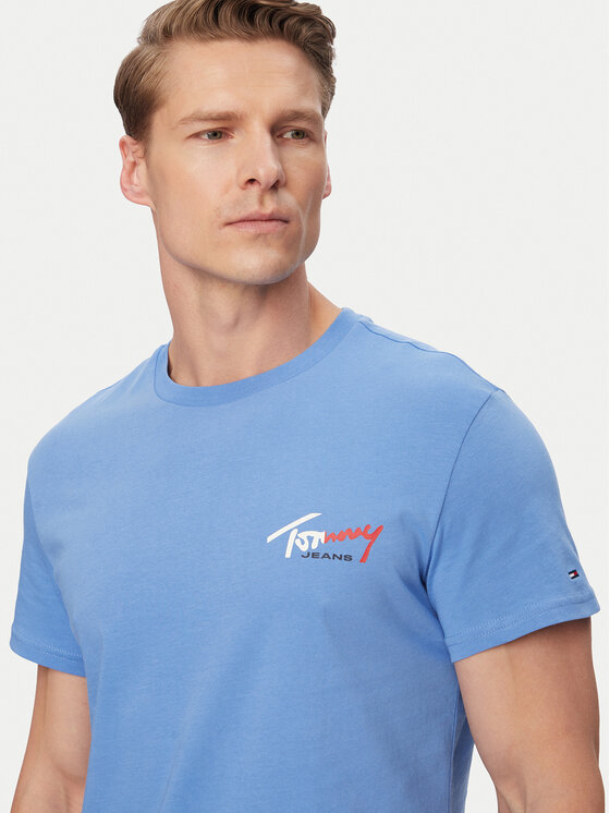 Tommy Jeans Tommy Jeans Tričko DM0DM22538 Modrá Slim Fit