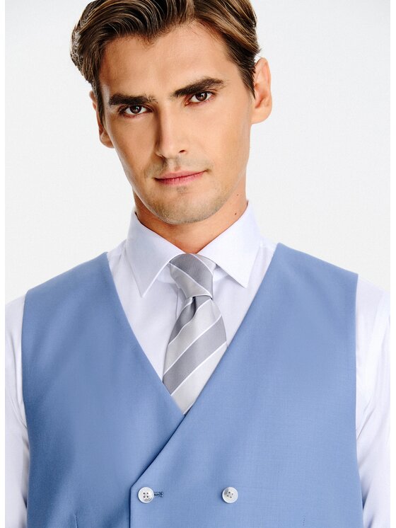 Pako Lorente Pako Lorente Kamizelka garniturowa P26SP-8G-003 Niebieski Slim Fit