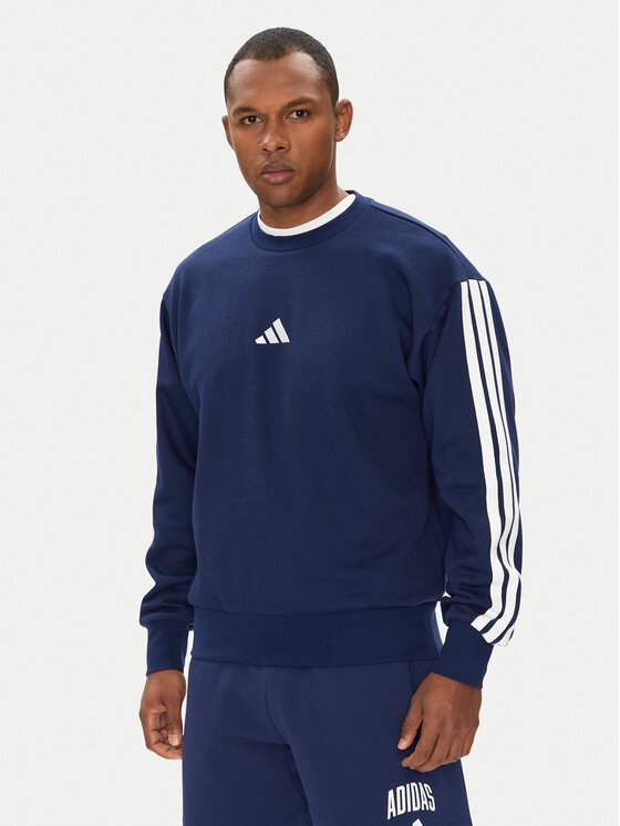adidas adidas Felpa Essentials 3-Stripes JE6307 Blu scuro Regular Fit