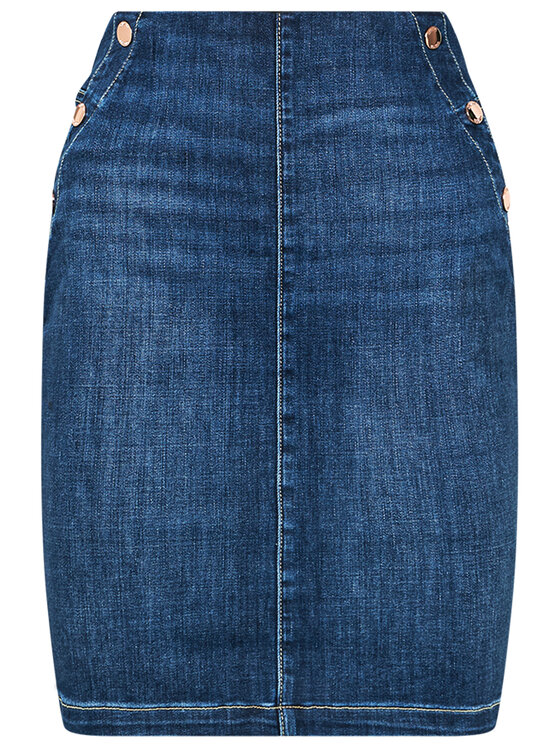 Guess Guess Džinsinis sijonas W1GD60 D4CS3 Tamsiai mėlyna Slim Fit