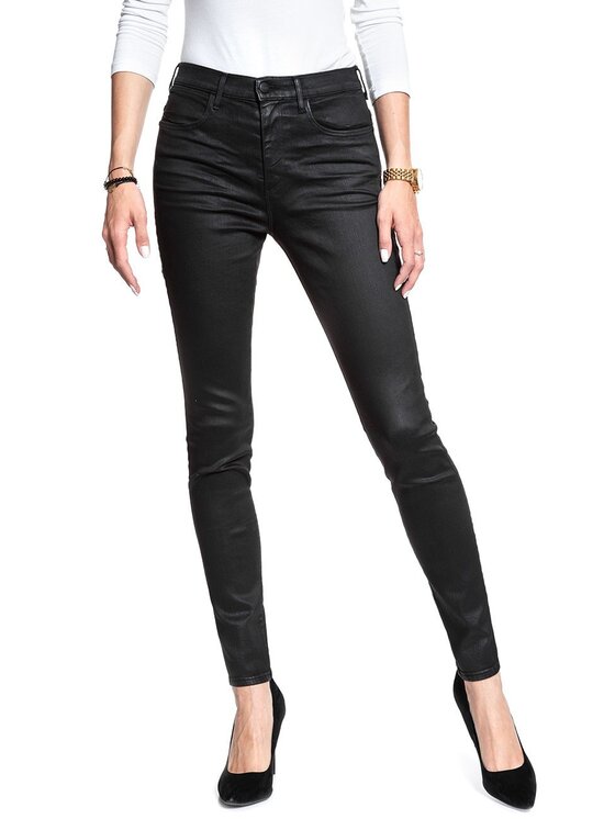 Wrangler Wrangler Jeansy HIGH RISE SKINNY Czarny Skinny Fit