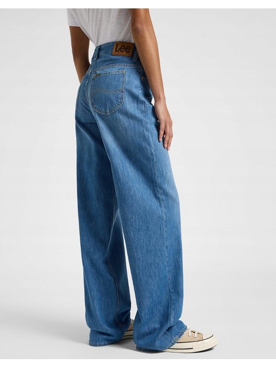 Lee Lee Jeansy Rider Loose Niebieski Loose Fit