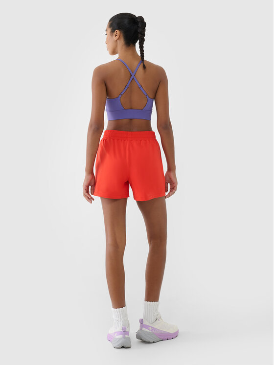 4F 4F Szorty sportowe BASIC+ Czerwony Regular Fit