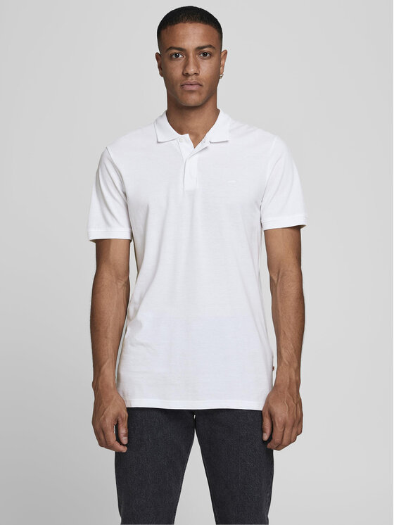 Poloshirt Jack&Jones, Größe M Weiß Basic 12136516