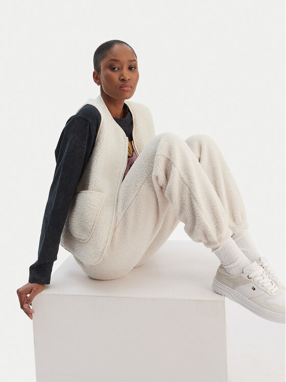 Roxy Roxy Sportinės kelnės Waves Of Warmths ERJNP03674 Écru Regular Fit