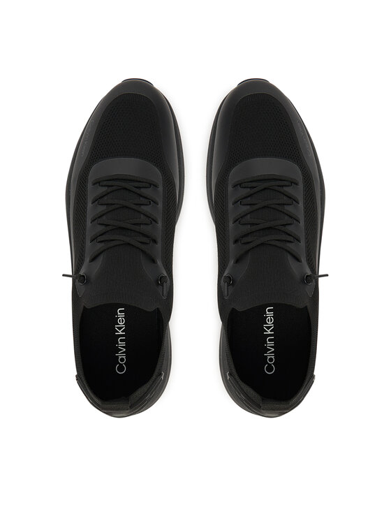 Calvin Klein Calvin Klein Sneakersy Chunky Runner Lace Up Sock Knit YM0YM01457 Czarny