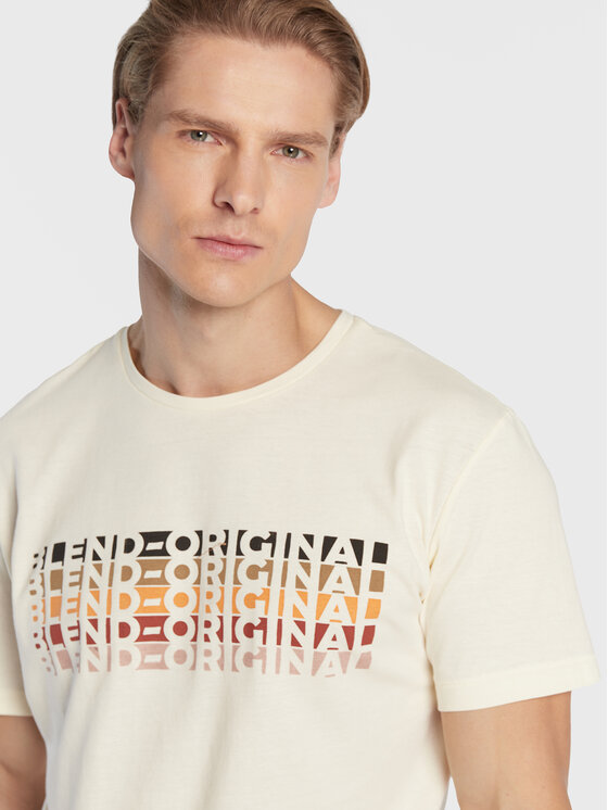 T-shirt 20714255 Écru Regular Fit