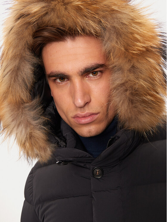 Hetregó Hetregó Пуховик Parker 8N436M Чорний Regular Fit