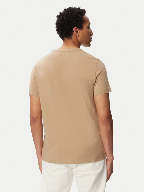 Tommy Hilfiger Tommy Hilfiger Тишърт Logo Tee MW0MW11797 Бежов Slim Fit