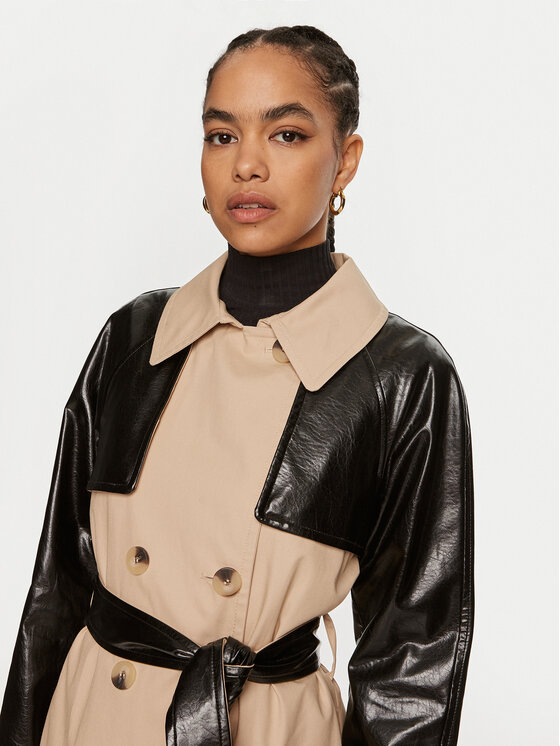 Sisley Sisley Καπαρτίνα 2XDXLN04K Μπεζ Oversize